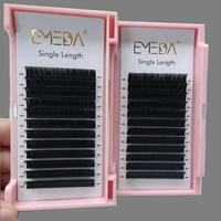 Extensions de cils individuelles EMEDA en velours, PBT coréen, effet cachemire, en plateaux, vente en gros, fournitures de cils effet vison mat