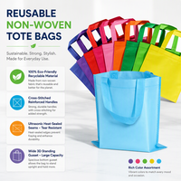 Sac fourre-tout personnalisé minimaliste réutilisable en non-tissé avec fermeture éclair, grande capacité, sac de rangement à cordon pour les courses quotidiennes, vente en gros