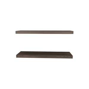 Floating <b>Shelves</b> 1.50 In H 2 <b>Shelves</b> Walnut <b>Wall</b> <b>Mount</b> Display <b>Shelf</b> - Product Image 5