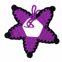 Écharpe pour animaux de compagnie en polyester à motif étoile pour Halloween, idéale pour les collections d'accessoires saisonniers pour animaux de compagnie (vente en gros)