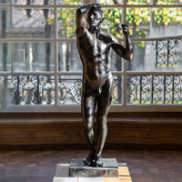 Statue classique de homme en bronze, sculptée à la main, pour la décoration de jardin et de paysage