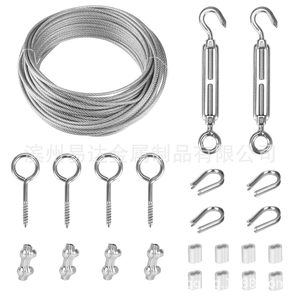 Stainless Steel Cable Tensioner Kit M5 <b>Wire</b> Rope Set For Backyard Fence <b>Trellis</b> Garden Grid Rustproof - Product Image 1