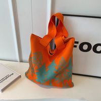 MOQ 100 pièces Nouvelle Arrivée 2026 Sac à main tricoté grande capacité pour femme, sac fourre-tout décontracté et polyvalent à porter à l'épaule