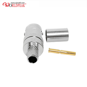 Nhà sản xuất 50ohm BNC nữ Jack uốn loại thẳng RF đồng trục kết nối Brass liên hệ với cho <span class=keywords><strong>rg8</strong></span>/<span class=keywords><strong>x</strong></span> lmr240 H155 cáp đồng trục - Product Image 4