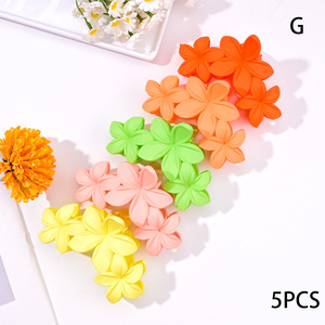 Plastik saç aksesuarları 11cm düz renk çiçek saç pençe hawai amber çiçeği plaj saç pençe klipsleri büyük çiçek pençe - Product Image 2