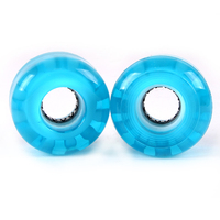 Roues de skateboard personnalisées en gros de 54 mm avec effet lumineux LED bleu