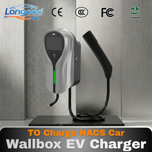 Cargador de Pared para Vehículos Eléctricos Longood 2026 NACS AC, 7.6/9.6/11.5KW, 32/40/48A, WiFi, APP, 4G, Pantalla LED, OCPP, <span class=keywords><strong>Carga</strong></span> Rápida - Product Image 1