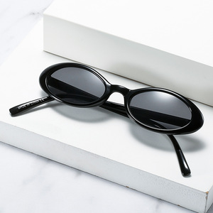 Lunettes de soleil ovales <span class=keywords><strong>tendance</strong></span> 2026 pour femmes et hommes, monture étroite vintage <span class=keywords><strong>écaille</strong></span> de tortue, protection UV400 - Product Image 3