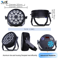 Éclairage de scène mini 18x10, 64 effets DMX pour club, KTV, discothèque, DJ, fête, projecteur Wash PAR