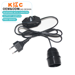 EU 2 Pin Cắm Điện Inline Chuyển 303 Đèn Ổ Cắm E27 Cáp Trắng Tiêu Chuẩn Châu Âu Muối Đèn Dây Lắp Ráp - Product Image 1