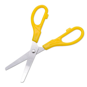 Stainless Steel Scissors Yellow Straight Head Office Stationery Paper Cutting Tools For Students And Office Use - Product Image 2