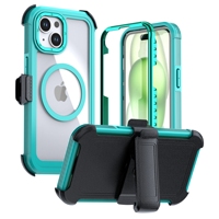 Coque de protection intégrale antichoc robuste et résistante pour iPhone 14 Plus avec aimant