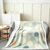 Selimut Ultra-Lembut Custom dengan Motif Cetak Ringan, Selimut Lempar Bermotif Seni Pop Modern & Grafiti untuk Tempat Tidur