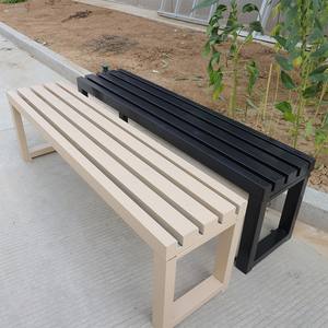 Silla de parque, <span class=keywords><strong>banco</strong></span> para exteriores, marco de acero galvanizado de madera maciza, tira de fila de madera anticorrosión artística, <span class=keywords><strong>Banco</strong></span> largo - Product Image 5