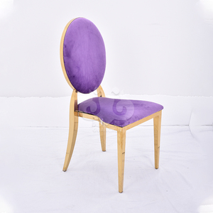 Chaises <span class=keywords><strong>de</strong></span> mariage empilables en acier inoxydable au design or <span class=keywords><strong>Louis</strong></span> <span class=keywords><strong>XVI</strong></span> pour banquets, fêtes, salons, bureaux à domicile - Product Image 2