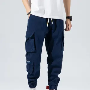Çok cep Harem Hip hop pantolon pantolon Streetwear Sweatpants erkek rahat moda kargo pantolon erkekler için