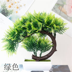 Árbol de plástico artificial bonsái árbol pequeño maceta flor jardín planta Desh arreglo habitación ornamento hogar Mesa Decoración - Product Image 4