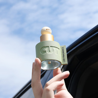 Diffuseur de parfum pour voiture rond de 50 ml, diffuseur d'huiles essentielles en verre parfumé personnalisé avec boîte et bâtonnets