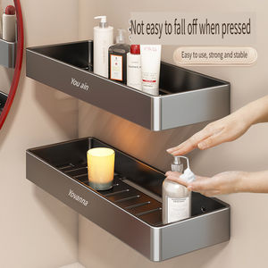 ชั้นวางของในห้องน้ำสแตนเลสสองชั้น ดีไซน์ทันสมัย กันน้ำ ติดผนัง พร้อมดีไซน์อเนกประสงค์ - Product Image 3