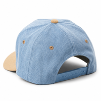 Gorra de Béisbol Vintage de 5 Paneles con Diseño de Dos Tonos, Corona Alta y Estructurada, Logotipo Bordado Personalizado