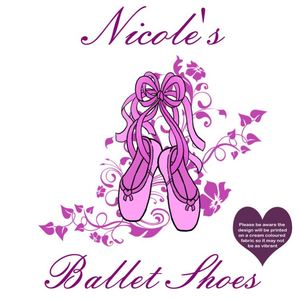 Ballet Organic Cotton Recyclable Eco-Friendly <b>Drawstring</b> Shoe <b>Bag</b> <b>Personalised</b> Purple Print Custom Colors Girls Gift - Product Image 3