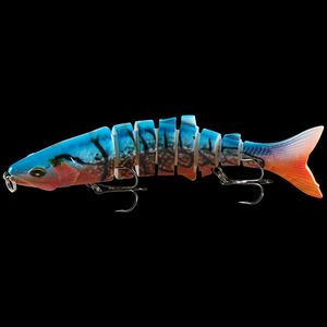 Swimbait 120mm 20g Slow Sinking Big Wobbler Fishing Lures Multi Jointed 3D Eyes Plastic Eight Section Bionic Bait For Fishing