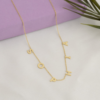 Collier pendentif personnalisé QIUHAN en acier inoxydable plaqué or 18 carats, tendance pour anniversaire, collier avec initiale personnalisée
