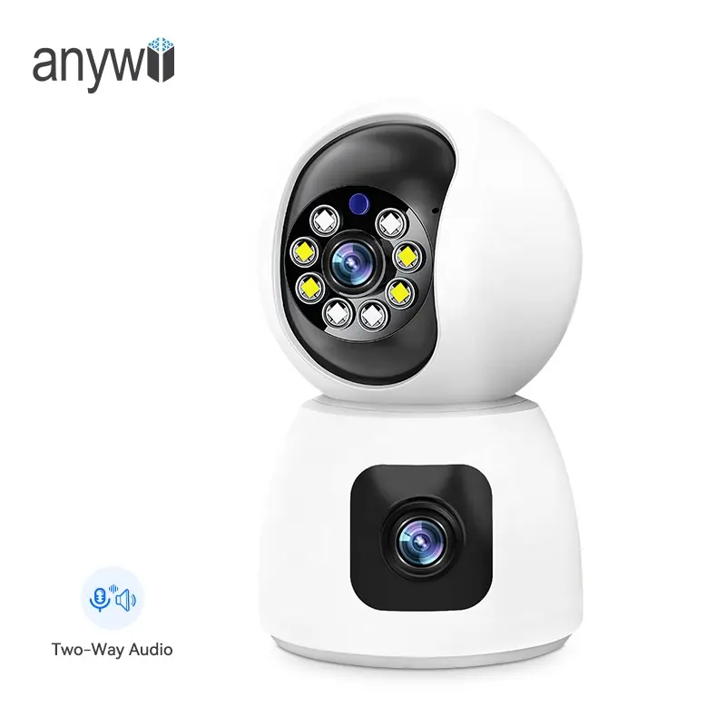 Anywiiホットセール工場監視カメラセキュリティWifi1080PデュアルレンズカメラナイトビジョンPtzワイヤレスネットワークIPカメラ
