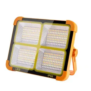 Outdoor alta potência ultra brilhante impermeável portátil multi estágio explosivo flash projeção luz LED lâmpada solar