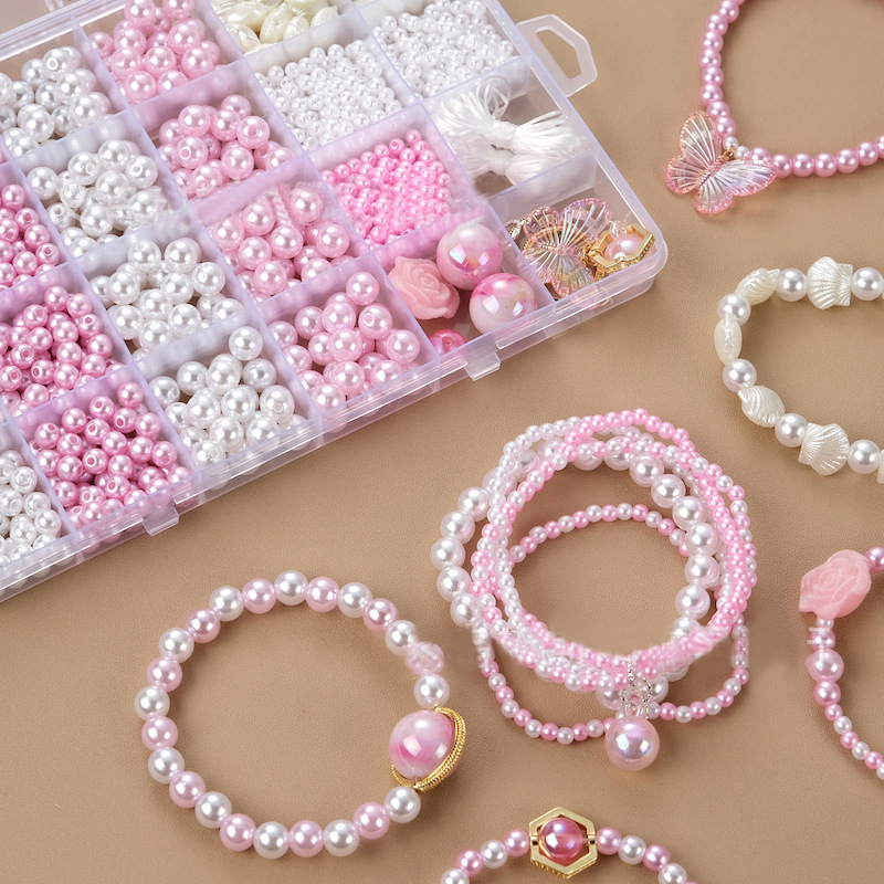 PATIKIL Polymer Clay Perlen Set – 3500 Stück, 4 Mm, Hellrosa, Für Schmuck DIY