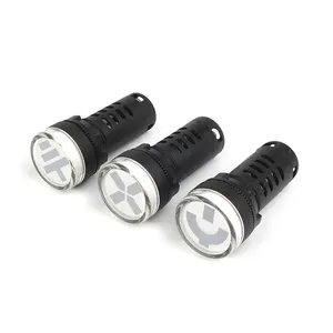 Interruptor de circuito redondo, indicador de posición, luz led, AD22-22W/D G