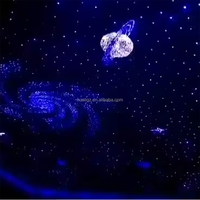 Plafonnier d'intérieur à fibre optique LED intelligent avec télécommande couleur RVB/contrôle DMX512/APP IP33 léger pour la décoration de cinéma