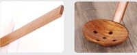 Cuillère Ramen en en bois poignée en bambou cuillère Logo personnalisé vaisselle ustensile en gros cuillère à café naturel