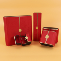 Boîte à bijoux en cuir personnalisée Sifoo, boîte d'emballage de luxe haut de gamme pour bagues et pendentifs, boîte à bijoux rouge à double entrée