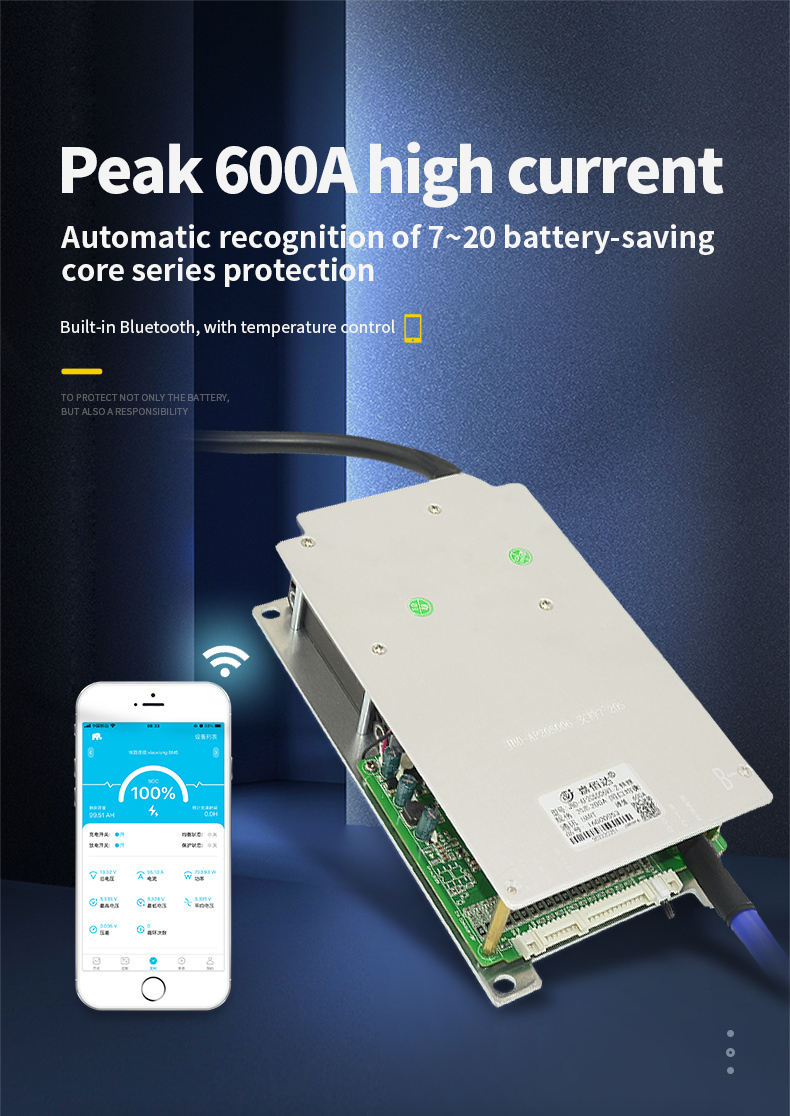 Smart JBD BMS battery management system BT Lifepo4 4S 8S 16S BMS for lithium ion batteries pack · image 5