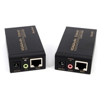 Extensor VGA de 100m, receptor emisor a través de Ethernet con Audio a UTP sobre Cat5/6 RJ45, extensor de Cable de red 1080P