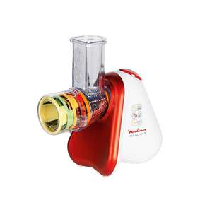 Moulinex Schnitzelwerk DJ756G 5 Trommeleinsätze Rot/Weiß - Product Image 1