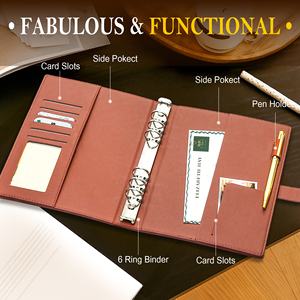 Гибкий минимальный заказ: блокнот-органайзер формата А5/А6 из искусственной кожи с кольцевым механизмом, возможностью нанесения логотипа, NFC-наклейкой, для офиса и бизнеса, на кольцах, с отрывными листами - Product Image 3