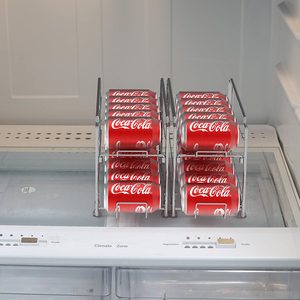 2 Pack - Stackable Front Loading Beverage Cola <strong>Can</strong> <strong>Dispenser</strong> Rack Chrome - Product Image 5