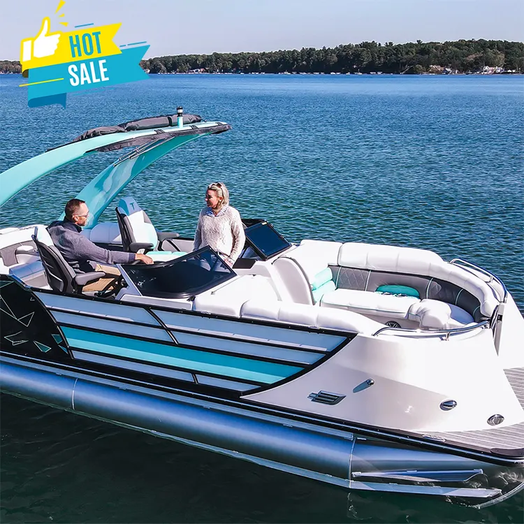 Kinocean Pontoon Boats Aluminum With Furniture For Party 2022