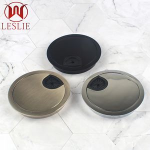 Cache-boîte rond en alliage de zinc Leslie 80 mm chromé, anti-poussière, accessoire de mobilier - Product Image 1
