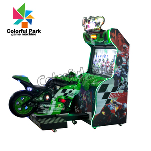 Machine de jeu d'arcade simulateur de course de motos <span class=keywords><strong>GP</strong></span>, colorée, à monnayeur, pour parc d'attractions - Product Image 1