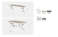 Ensemble de meubles de jardin de luxe, chaises de patio et table en aluminium pour hôtel restaurant commercial