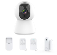 Kit d'alarme intelligent Tuya RF433 avec liaison de scènes, caméra IoT, détecteur PIR, capteur de porte et contrôle par application pour la sécurité à domicile et hôtelière
