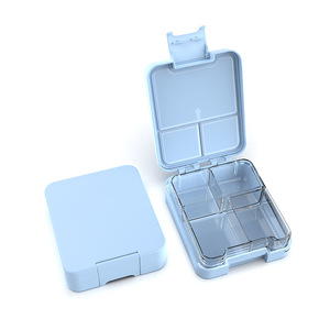 Children Portable <b>Lunch</b> <b>Box</b> 1-3L Plastic Microwaveable Rectangle M Size With 4 <b>Compartments</b> For Outdoor Use - Product Image 3