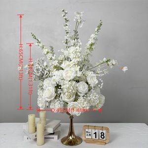 DKB - Bolas de Flores de Rosa Realistas de Seda Artificial para Centros de Mesa de Boda - Tamaño y Color Personalizables - Product Image 2