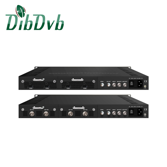 Carrier Grade 4-Channel HD Encoder Modulator SDI/HD to RF ATSC DVB-T ISDBT Modulator Support AC3 Audio with LCD & Fire Alarm