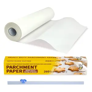 Papel pergaminho revestido de silicone pré-cortado papel de cozimento à prova de graxa