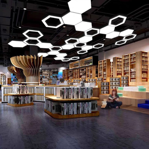 Luminaire suspendu hexagonal LED moderne personnalisé, en fer, pour bureau, salle de sport, garage - Product Image 1