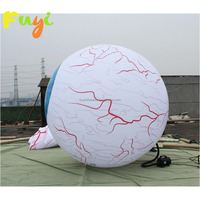 Œil humain gonflable imprimé sur mesure, œil géant réaliste gonflable pour installation artistique, événement en boîte de nuit, décoration d'Halloween